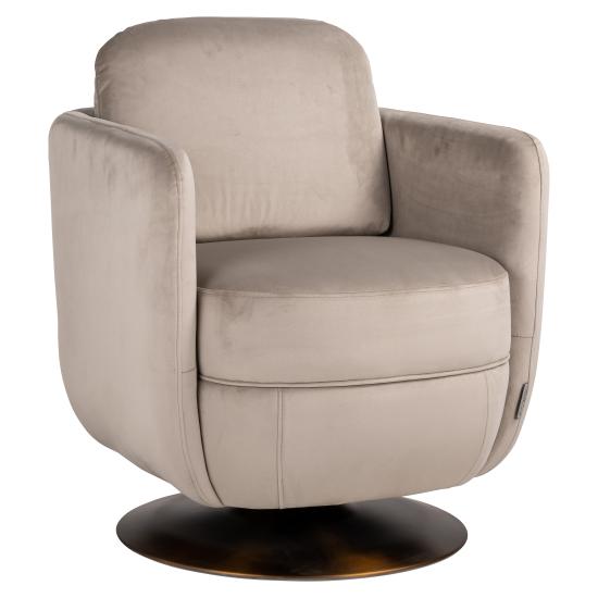 Turner khaki velvet - hochwertiger Sessel